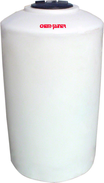 Chem-Tainer 65 Gallon Vertical Bulk Linear Polyethylene Storage Tank 23 x 42 Inch