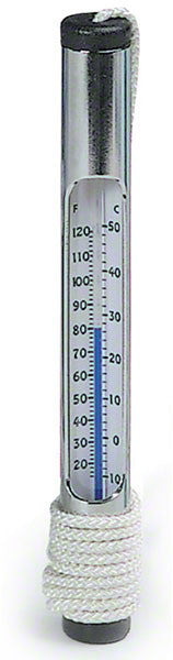 Pool and Spa Tube Chrome/Brass Thermometer