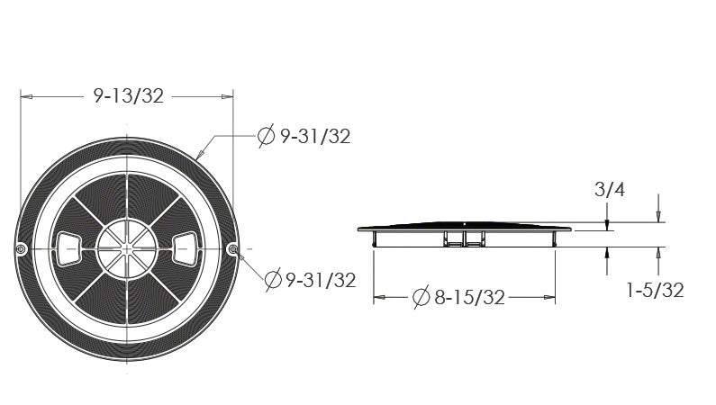 AquaStar Round Skimmer Lid - White