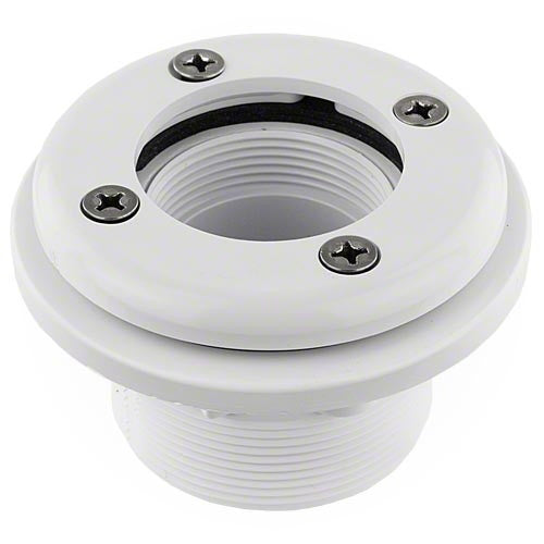 Concrete-Walled Vinyl Liner Return Fitting - 1-1/2 Threaded x 1/2 Inch Socket - White