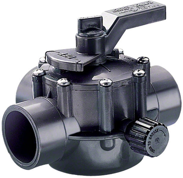 おせき。2WFE Jandy 2 to 2-1/2 Inch Positive Seal 2-Port Gray Diverter Valve - 2876