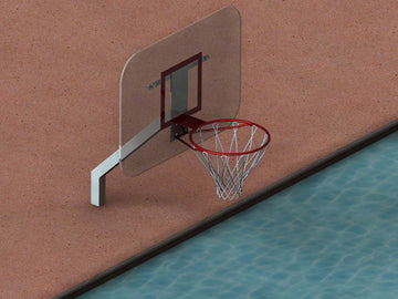 Quckset Pool Basketball Hoop Game With Anchor