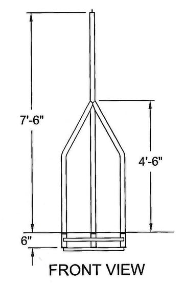 8 Foot Tagline Stanchion Post - .145 Inch Wall