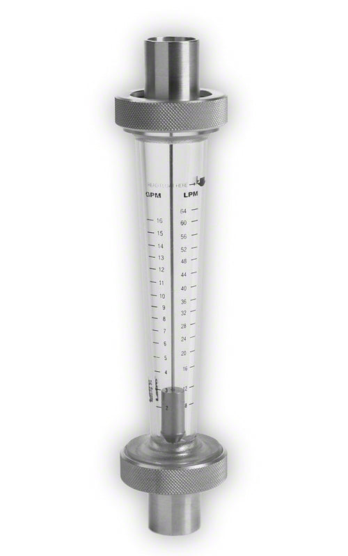 Small Body Flowmeter 3/4 Inch Brass Sweat End 1 to 10 GPM