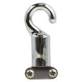 Rope Hook Cleat Type for 3/8 or 1/2 Inch Rope - Chrome Plated Brass
