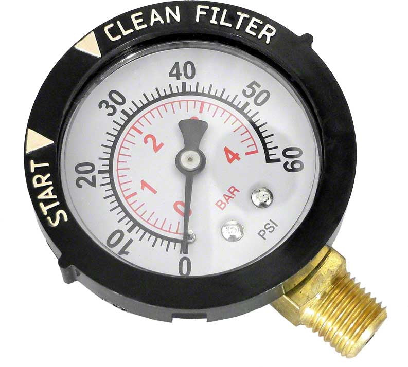 FNS Plus/Clean-Clear Pressure Gauge With Indicator - 0-60 PSI