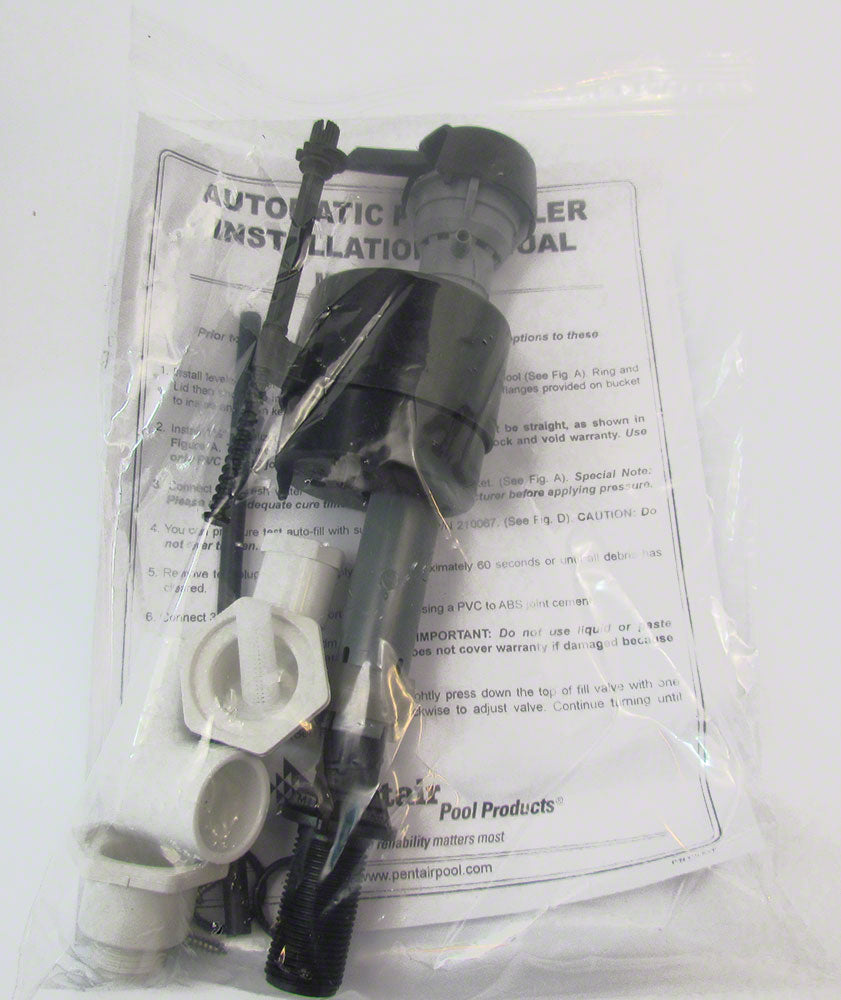 Standard Inground Pool Automatic Water Filler - Side-Mounted Float Valve and Gray Lid