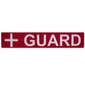Guard Sign - 18 x 3 Inches Engraved on Red/White Plastic for Rear of Lifeguard Chair