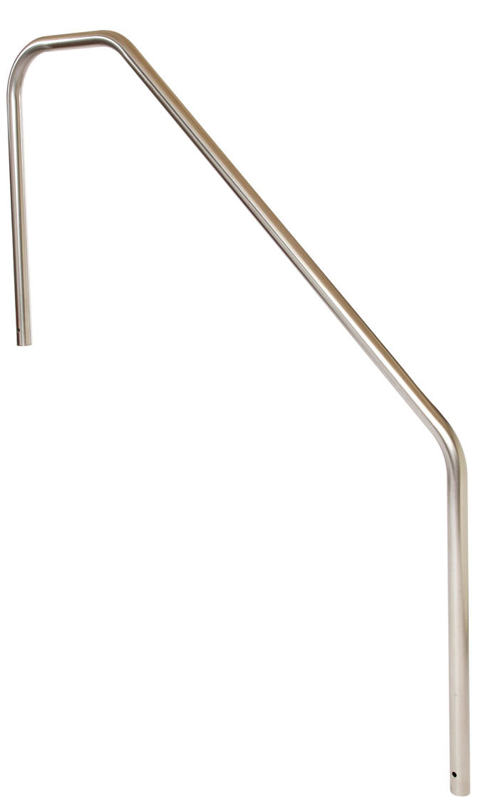 Stair Mounted 3-Bend 4 Foot Pool Hand Rail With 1 Foot Extension Back - 1.90 x .065 Inches