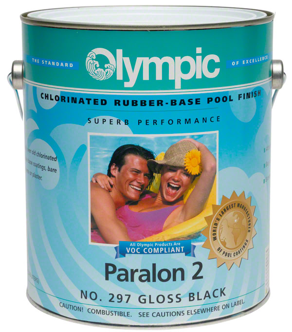 Paralon 2 Pool Paint - Case of Four Gallons - Black