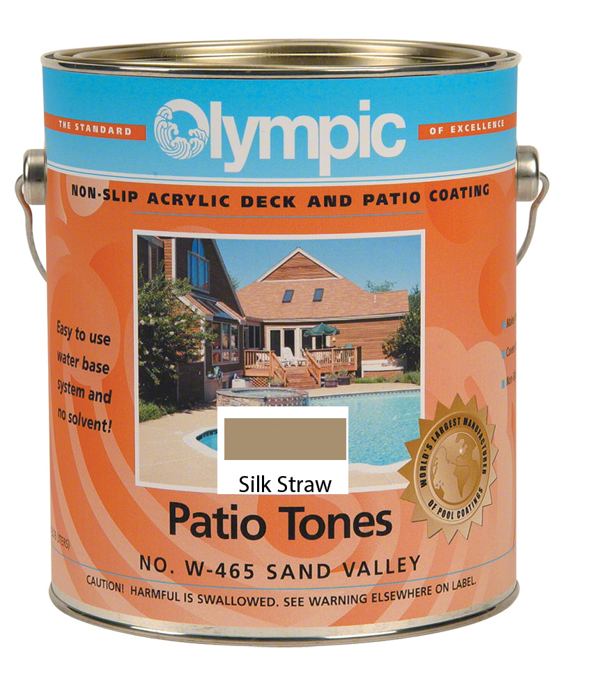 Patio Tones Deck Paint - Case of Four Gallons - Silk Straw