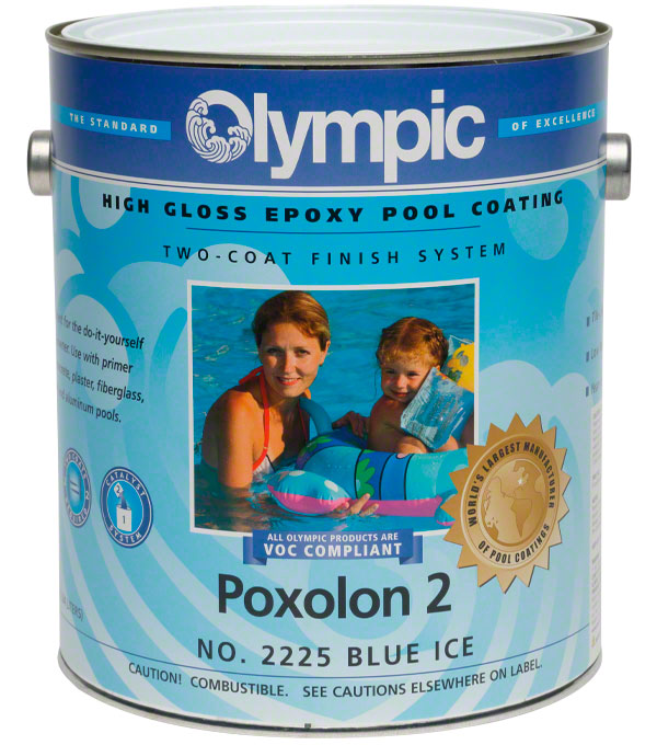 Poxolon 2 Pool Paint - Case of Four Gallons - Blue Ice