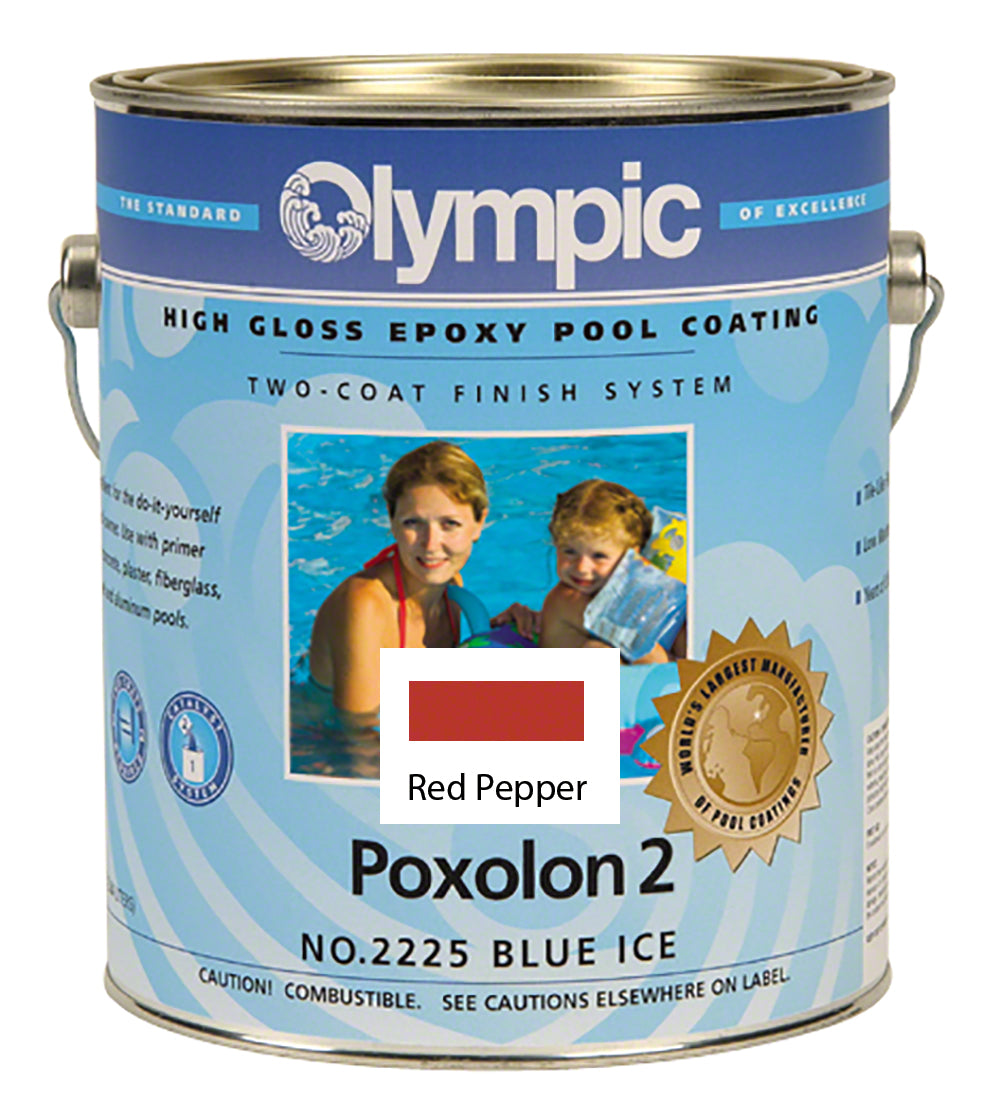 Poxolon 2 Pool Paint - Case of Four Gallons - Red Pepper