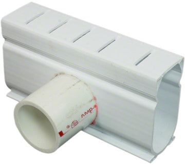 Deck Drain Side Adapter Fitting 1.6 Inch Width - White - Adapts to 1-1/2 Inch Schedule 40 Pipe