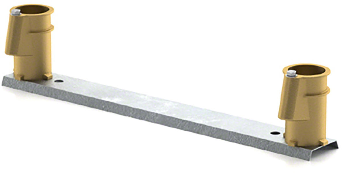 Bronze Anchor Sockets 4 Inches - Two Set 20 Inches on Center With Pre-Mounted Anchor Bar