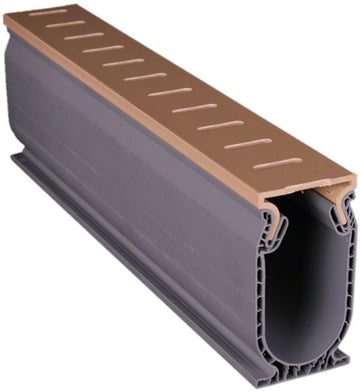 Frontier Deck Drain - 1.7 Inch Width - Tan - 10 Foot Lengths - Case of 8 (80 Feet) - Includes Couplers and End Adapters