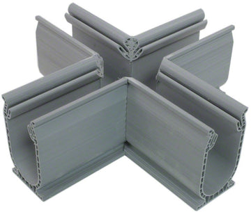 Frontier Deck Drain Cross Fitting 1.7 Inch Width - Neutral Color