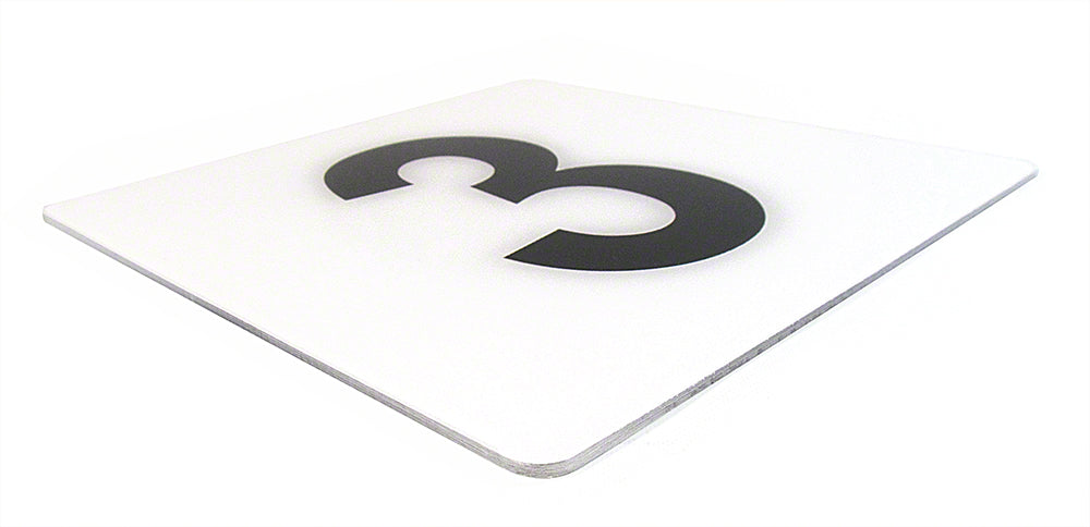 Dash (-) Symbol Plastic Overlay Pool Depth Marker - 6x6 Inch - P611540
