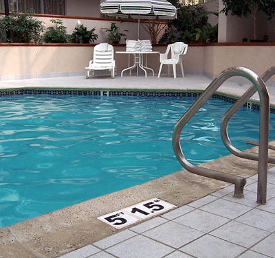 0 FT - Adhesive Depth Marker - 6 Inch x 6 Inch with 4 Inch Lettering