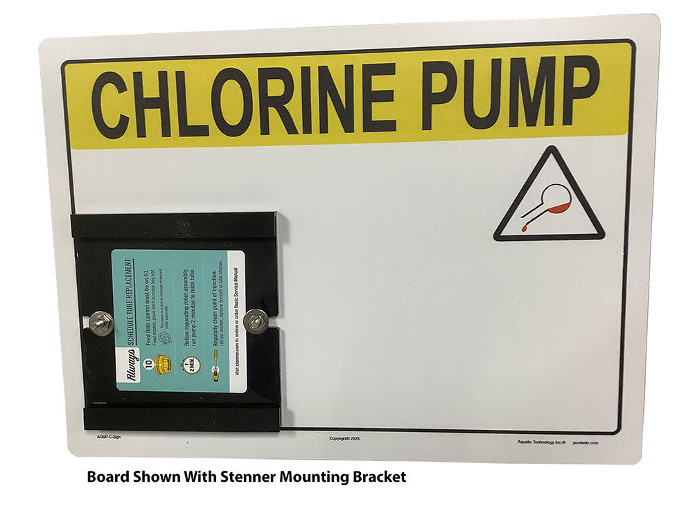 Stenner Chlorine Pump Mounting Board