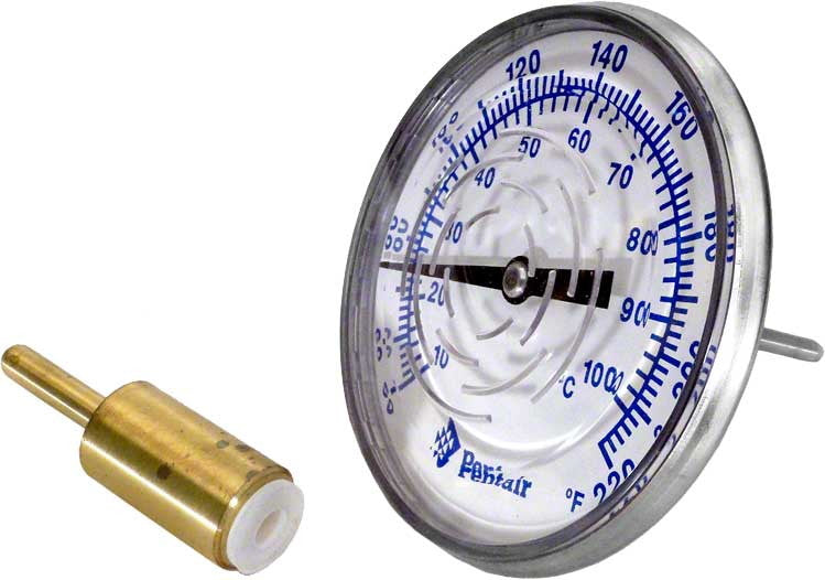 Inline Thermometer 220 Degree with 1/2 Brass Well