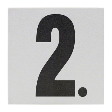 2. Ceramic Skid Resistant Tile Depth Marker 6 Inch x 6 Inch with 5 Inch Lettering