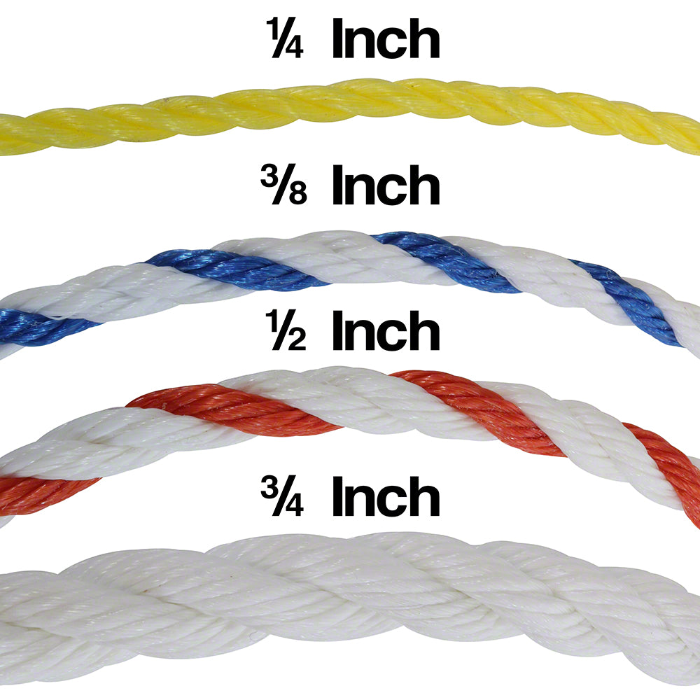 3/8 Inch Thick Pool Rope - Sold Per Foot - Cut to Order