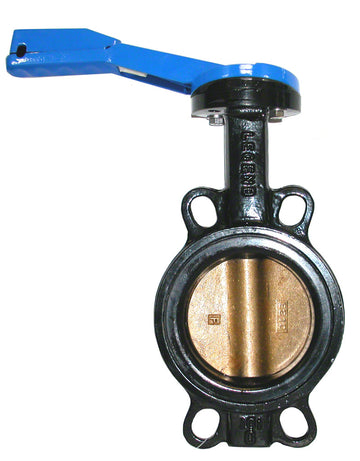 Wafer-Type Ductile Iron Lever Butterfly Valve T-337AB - 2-1/2 Inch