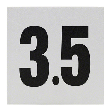 3.5 Ceramic Skid Resistant Tile Depth Marker 6 Inch x 6 Inch with 4 Inch Lettering