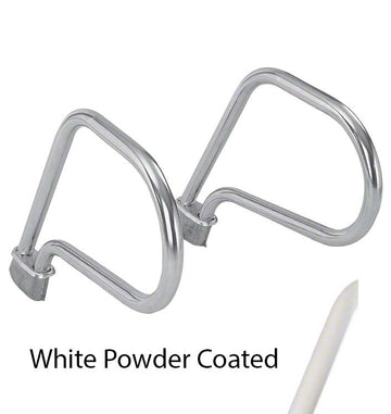 Residential 19 Inch Ring Rails - 1.625 x .049 Inches - Powder Coated White - Pair