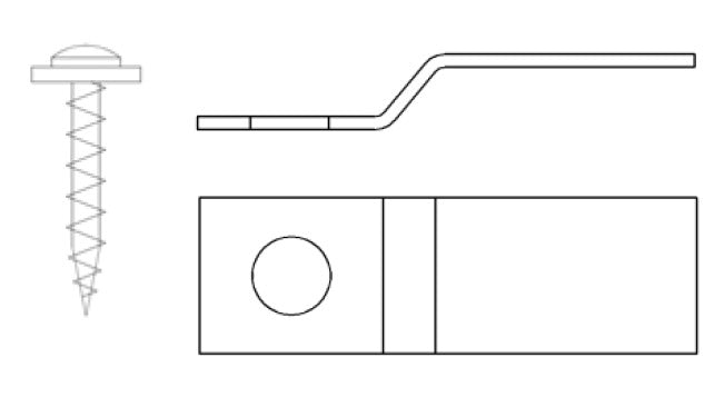 SuperGrip Parallel Grating Straight Fastening Set - 50 Sets Per Bag