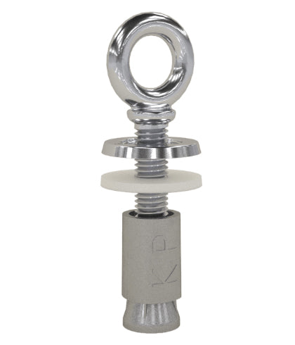 Eyebolt 1/2 Inch With Lag Shield - Chrome Plated Bronze