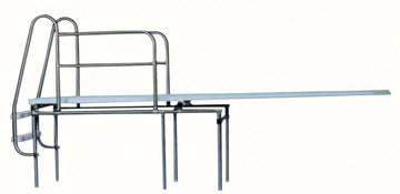 Sturdee Heavy-Duty 2-Step Diving Stand - Includes Anchors, Escutcheons, Fulcrum and Rails