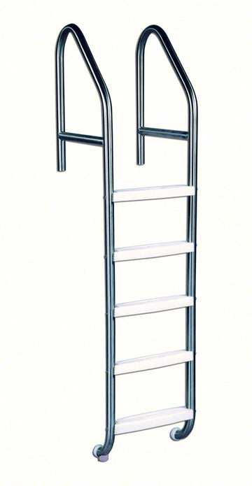5-Step 30 Inch Wide Cross-Braced Heavy-Duty Ladder 1.90 x .109 Inch