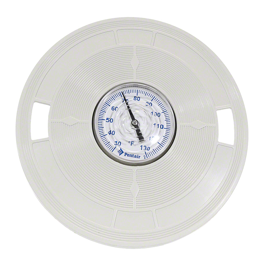 Bermuda Skimmer Lid With Thermometer - 9-1/4 Inch Round - White