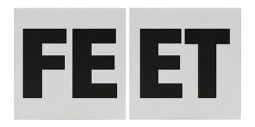 FEET 2 Tile Message Ceramic Skid Resistant Tile Depth Marker 6 Inch x 6 Inch