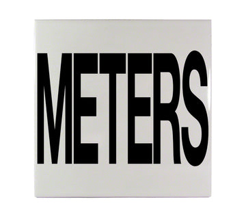 METERS Message Ceramic Smooth Tile Depth Marker 6 Inch x 6 Inch with 4 Inch Lettering