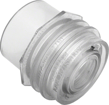Flush-Mount Return Fitting With Water Stop - 1-1/2 Inch Socket - 1 Inch Orifice - Clear