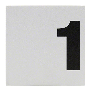 1 Offset Ceramic Skid Resistant Tile Depth Marker 6 Inch x 6 Inch with 4 Inch Lettering