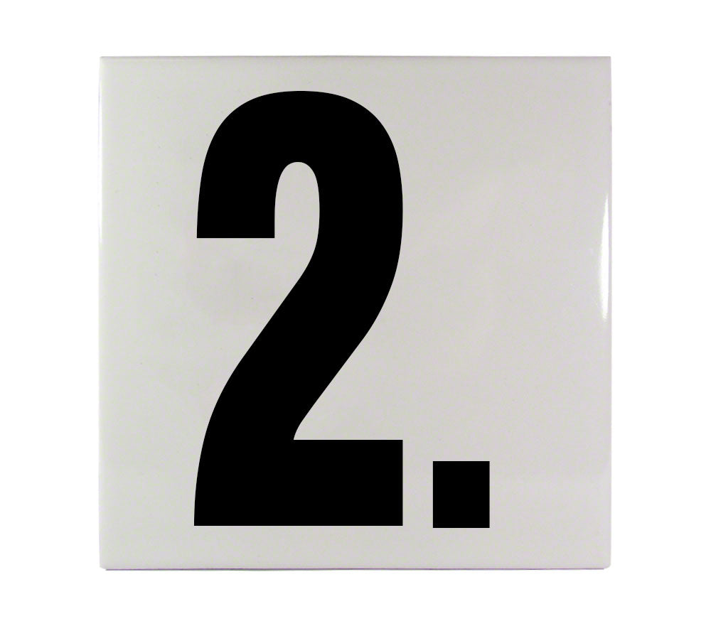 2. with 5 Inch Letters Ceramic Pool Depth Marker Tile - CC612520