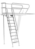 3 Meter Deluxe Commercial Pool Diving Tower With Right Ladder - Includes Anchor Jigs and Mounting Hardware