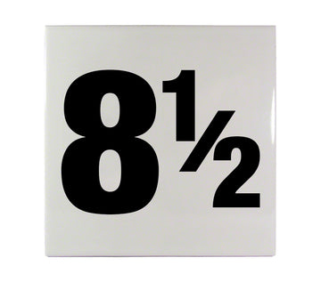 8 1/2 Ceramic Smooth Tile Depth Marker 6 Inch x 6 Inch with 4 Inch Lettering