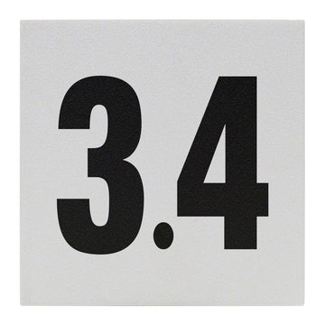 3.4 Ceramic Skid Resistant Tile Depth Marker 6 Inch x 6 Inch with 4 Inch Lettering