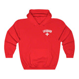 Lifeguard-Guard Hooded Sweatshirt With Logo Front/Back - Red