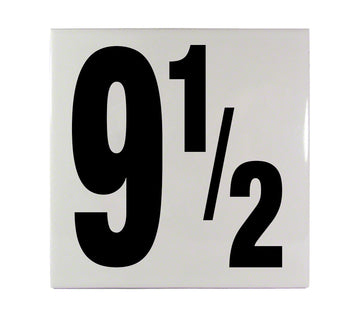 9 1/2 Ceramic Smooth Tile Depth Marker 6 Inch x 6 Inch with 5 Inch Lettering