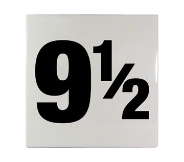 9 1/2 Ceramic Smooth Tile Depth Marker 6 Inch x 6 Inch with 4 Inch Lettering