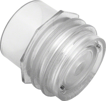 Flush-Mount Return Fitting With Water Stop - 1-1/2 Inch Socket - 1/2 Inch Orifice - Clear