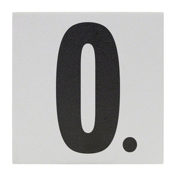 0. Ceramic Skid Resistant Tile Depth Marker 6 Inch x 6 Inch with 5 Inch Lettering