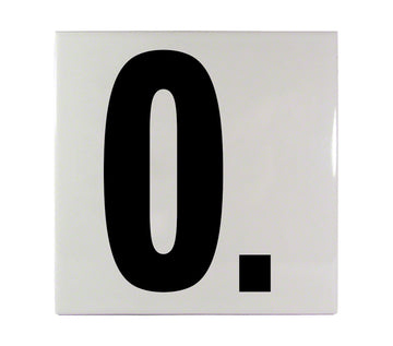 0. Ceramic Smooth Tile Depth Marker 6 Inch x 6 Inch with 5 Inch Lettering