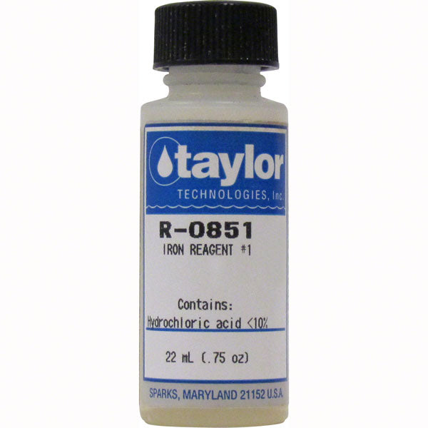 Taylor Iron Reagent #1 - 3/4 Oz. Bottle - R-0851-A